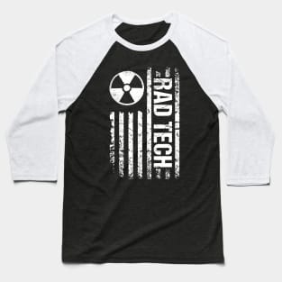 Patriotic Radiology, technologist's radiologic Xray tech, with the flag of USA Baseball T-Shirt